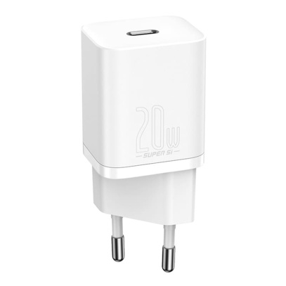 Зарядное устройство USB Type-C Baseus Super Si Quick Charger 1C 20Вт EU (CCSUP-B02) Белый