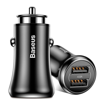 Автомобильное зарядное устройство Baseus Dual-USB Car Charger 4.8A (CCALL-GB01) Черный