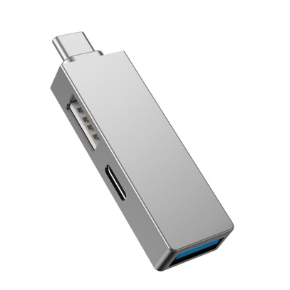 Хаб WiWU USB3.0*1+USB2.0*1+USB-C (T02 Pro) Серый
