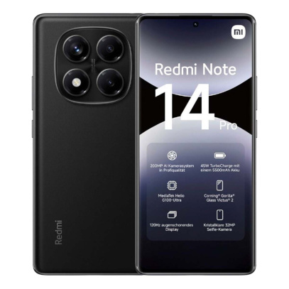Xiaomi Redmi Note 14 Pro 8/128Gb Midnight Black, чёрный