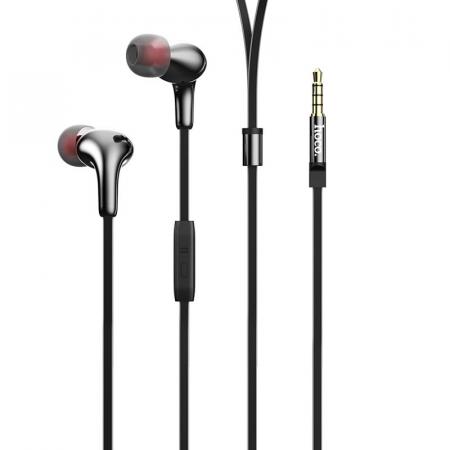 Наушники hoco. Earphones M30 Wire Control Metal Grey, серый