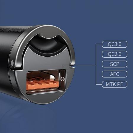 Автомобильная зарядка в прикуриватель быстрая Baseus Tiny Star Mini Quick Charge 30W VCHXXU QC 3.0 (VCHX-A0G) Черный Автомобильная зарядка в прикуриватель быстрая Baseus Tiny Star Mini Quick Charge 30W VCHXXU QC 3.0 (VCHX-A0G) Черный