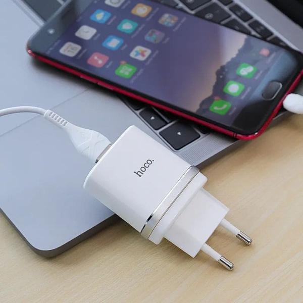 Сетевое зарядное устройство hoco. Smart QC3.0 Charger USB 18 Вт (C12Q) Белый