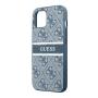 Чехол Guess для iPhone 14 PU 4G Stripe printed logo Hard (GUHCP14S4GDBL) Синий