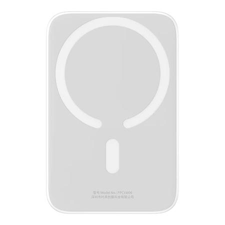 Внешний аккумулятор Baseus 6000mAh Magnetic Mini Wireless Fast Charge Power Bank 20Вт (PPCXM06A) Белый