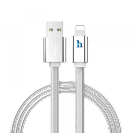 USB кабель hoco. 1,2 м Lightning (UPL12) Серебристый