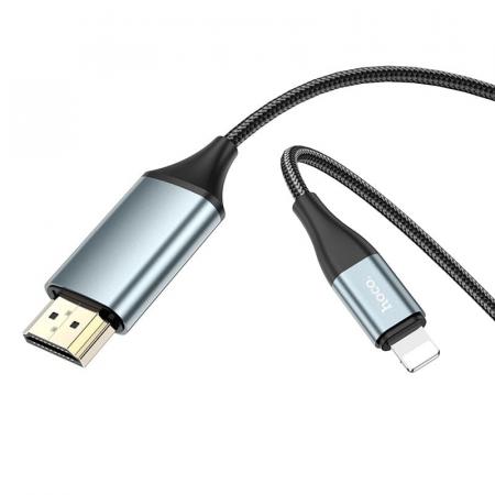 Кабель hoco. Lightning на HDMI, 2 м (UA15) Черный