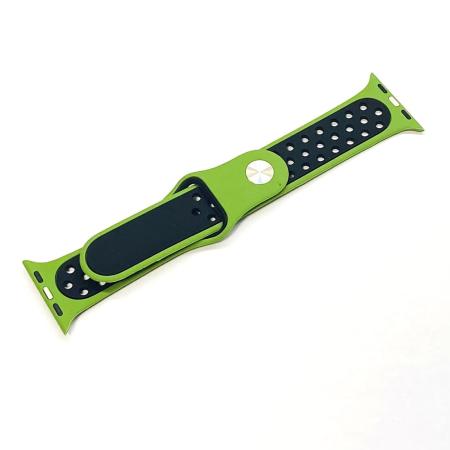 Ремешок Nike+ "Silicone Sport Band" Apple Watch 38/40 мм Черно-зеленый