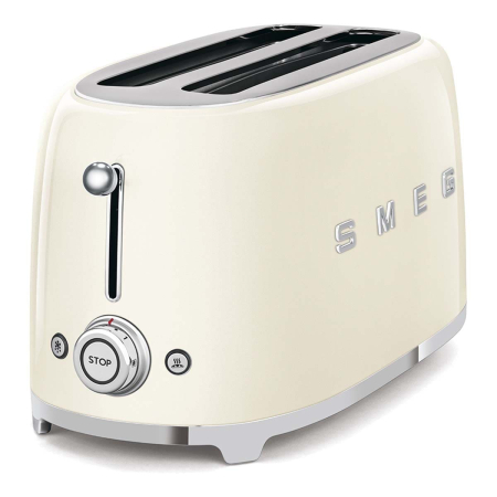 Тостер на 4 ломтика SMEG 50s style (TSF02CREU) Кремовый