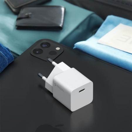 Зарядное устройство Deppa Wall Charger GaN USB Type-C, Power Delivery, 20Вт (11400) Белый