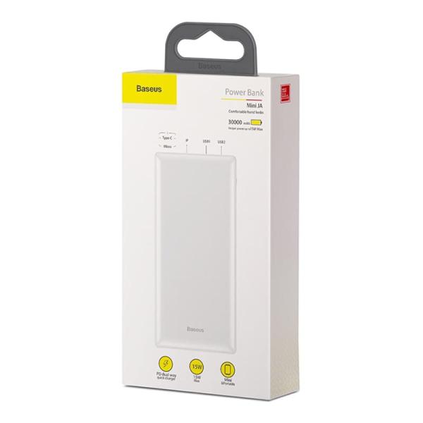Внешний аккумулятор Baseus 30000mAh Fast Charge 15Вт Mini JA (PPJAN-С02) Белый