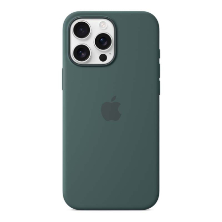 Чехол для iPhone 16 Pro Max Silicone Case Dark Green, темно-зеленый