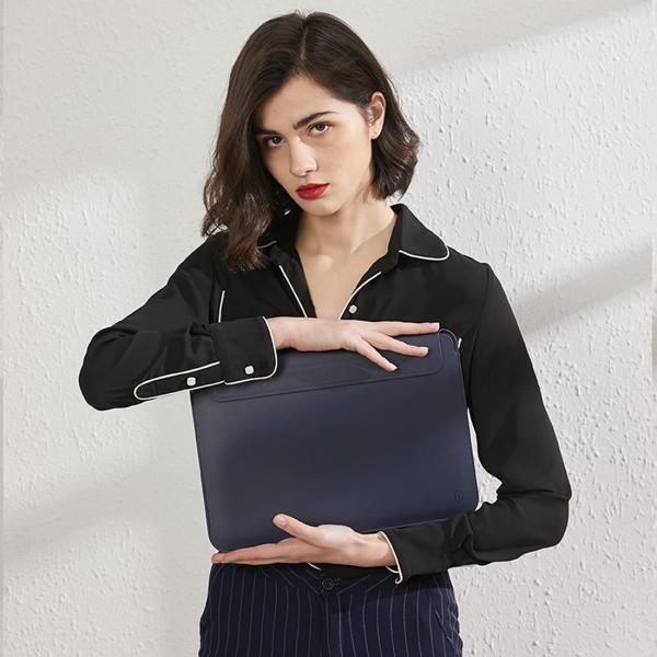 Чехол для MacBook Air 15.3" WiWU Skin Pro II Leather Sleeve Синий