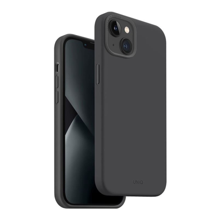 Чехол для iPhone 14 с Magsafe UNIQ Lino Hue (IP6.1(2022)-LINOHMGRY) Серый