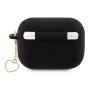 Чехол для AirPods Pro 2 Guess CG Mobile Silicone Script logo with Heart charm (GUAP2LSCHSK) Черный